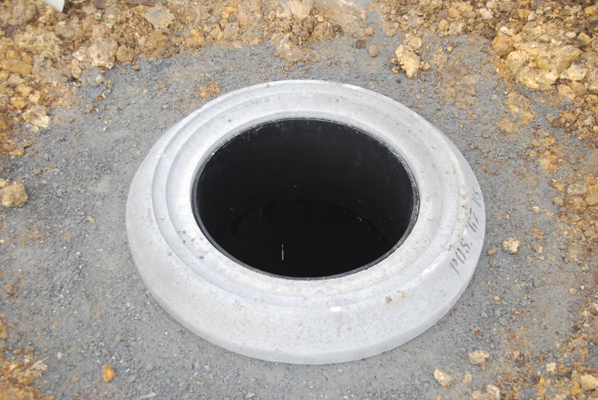 Plastic Manhole Chamber Installation - Finished Assembly